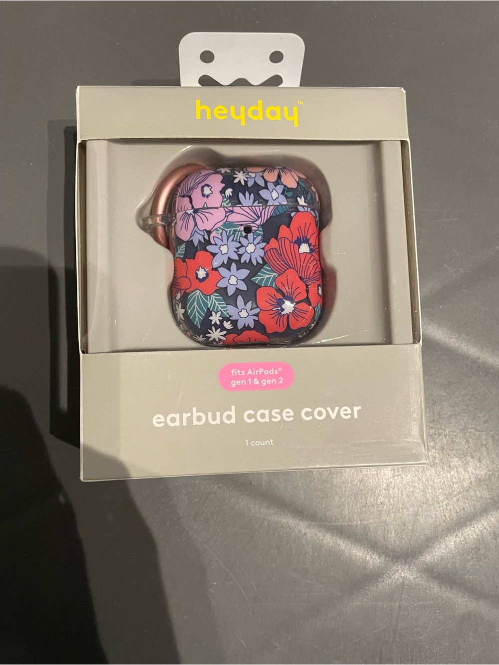 Heyday AirPods (1/2 Generation) Case with Clip Poppy Flowers New